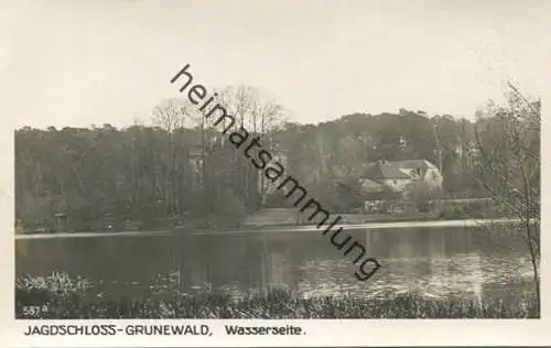 Berlin - Jagdschloss Grunewald - Wasserseite - Foto-AK 30er Jahre - Verlag Ludwig Walter Berlin