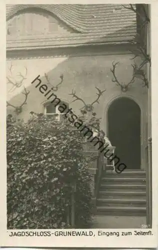 Berlin - Jagdschloss Grunewald - Eingang zum Seitenflur - Foto-AK 30er Jahre - Verlag Ludwig Walter Berlin