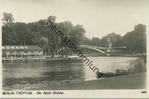 Berlin - Treptow - Die Abtei-Brücke - Foto-AK 30er Jahre - Verlag Ludwig Walter Berlin