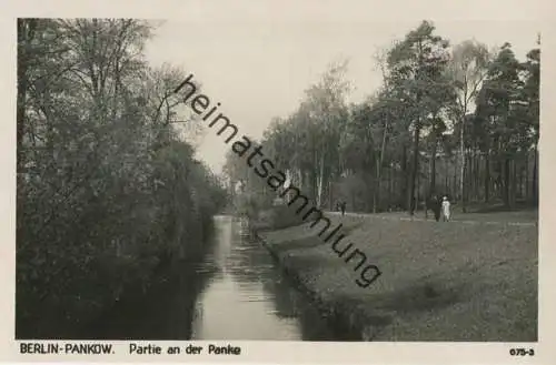 Berlin Pankow - Bürgerpark - Partie an der Panke - Foto-AK 30er Jahre - Verlag Ludwig Walter Berlin