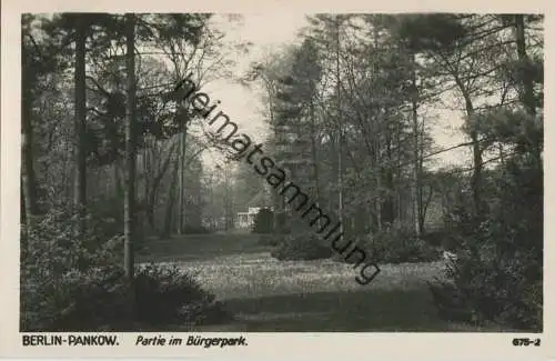 Berlin Pankow - Partie im Bürgerpark - Foto-AK 30er Jahre - Verlag Ludwig Walter Berlin