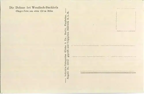 Wendisch-Buchholz - Dahme - Foto-Ansichtskarte - Fliegeraufnahme - Verlag Klinke & Co. Berlin