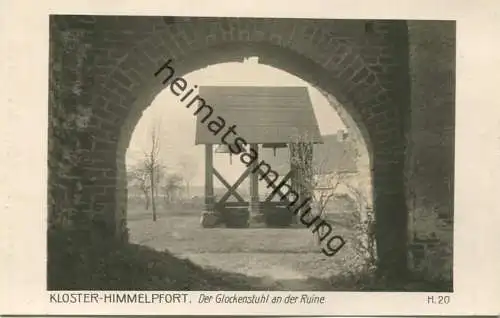 Kloster Himmelpfort - Der Glockenstuhl an der Ruine - Foto-AK 30er Jahre - Verlag Ludwig Walter Berlin