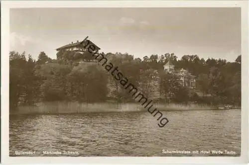 Bollersdorf - Schermützelsee - Hotel Weiße Taube - Foto-Ansichtskarte 30er Jahre - Verlag Rudolf Lambeck Berlin