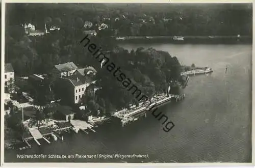 Woltersdorfer Schleuse - Flakensee - Fliegeraufnahme - Foto-Ansichtskarte 30er Jahre - Verlag Max O'Brien Berlin