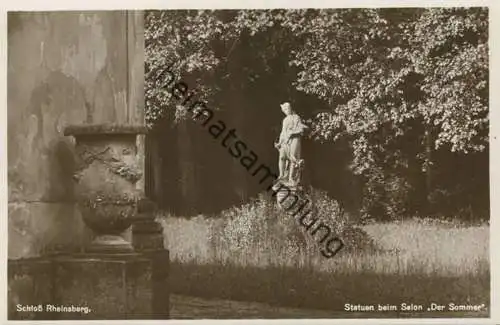 Schloss Rheinsberg - Statuen beim Salon "Der Sommer" Foto-AK 30er Jahre - Verlag Rudolf Lambeck Berlin-Grunewald