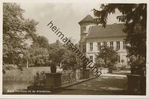 Schloss Rheinsberg mit der Billardbrücke - Foto-AK 30er Jahre - Verlag Rudolf Lambeck Berlin-Grunewald