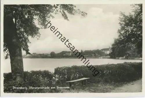 Strausberg - Straussee Uferpromenade - Foto-Ansichtskarte 30er Jahre - Verlag Max O'Brien Berlin