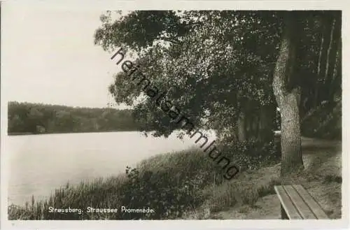 Strausberg - Straussee Promenade - Foto-Ansichtskarte 30er Jahre - Verlag Max O'Brien Berlin