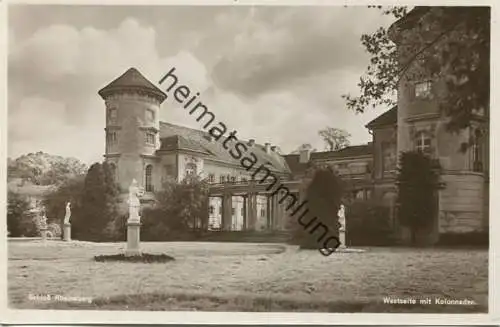 Schloss Rheinsberg - Westseite mit Kolonnaden - Foto-AK 30er Jahre - Verlag Rudolf Lambeck Berlin-Grunewald