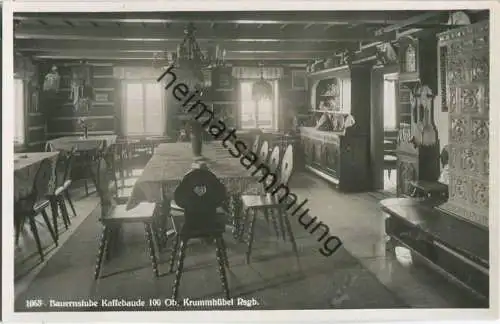 Karpacz - Krummhübel - Kaffeebaude - Bauernstube - Foto-Ansichtskarte 30er Jahre - Verlag Bruno Scholz Görlitz