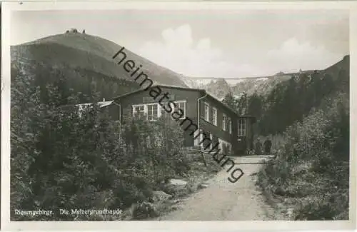 Melzergrundbaude - Foto-Ansichtskarte 30er Jahre - Verlag Alfred Männich Hirschberg