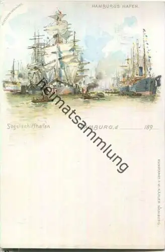 Hamburg - Hafen - Segelschiffhafen - Verlag F. W. Kähler Hamburg