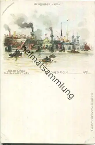 Hamburg - Hafen - Blohm & Voss Schiffswerft - Verlag F. W. Kähler Hamburg