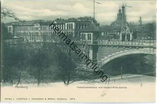 Hamburg - Hafenkrankenhaus - Kersten Miles Brücke - Verlag Knackstedt & Näther Hamburg