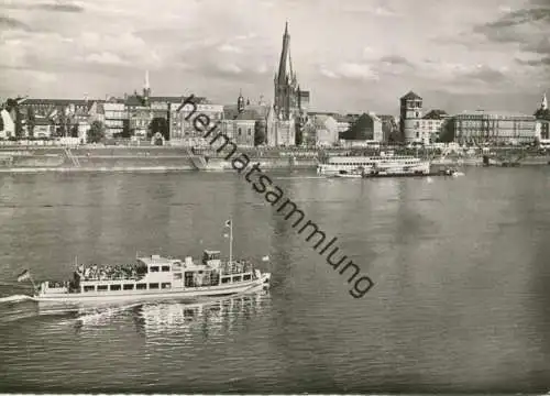 Düsseldorf - Rheinpartie - Foto-AK Grossformat gel. 1959