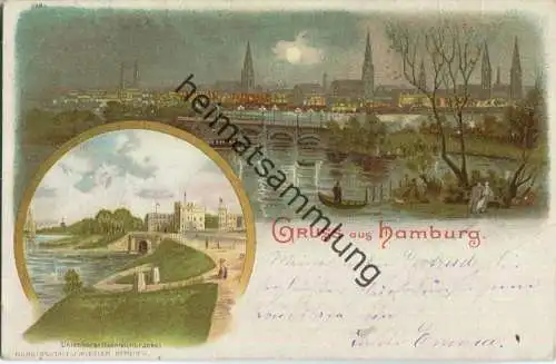 Hamburg - Uhlenhorst - Feenteichbrücke - Verlag J. Miesler Berlin