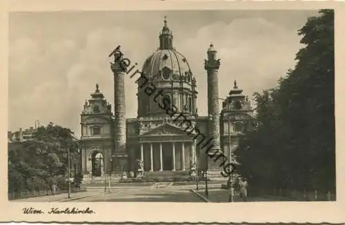 Wien - Karlskirche - Foto-AK - Verlag W. Kobald Wien