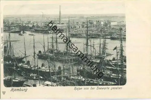 Hamburg - Hafen von der Seewarte aus - Verlag Dr. Trenkler & Co. Leipzig