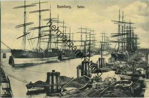 Hamburg - Hafen - Segelschiffe - Verlag C. Worzedialeck Hamburg