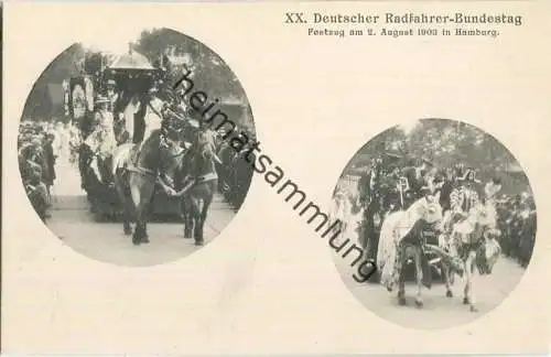 Hamburg - XX. Deutscher Radfahrer-Bundestag - Festzug - Verlag Knackstedt & Näther Hamburg