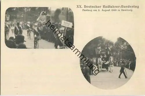 Hamburg - XX. Deutscher Radfahrer-Bundestag - Festzug - Verlag Knackstedt & Näther Hamburg