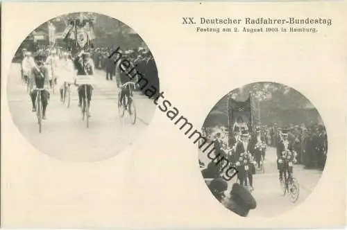 Hamburg - XX. Deutscher Radfahrer-Bundestag - Verlag Knackstedt & Näther Hamburg
