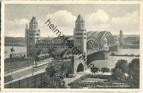 Köln - Hohenzollernbrücke - Strassenbahn - Verlag Hans Andres Berlin