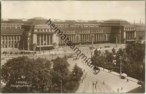 Leipzig - Hauptbahnhof - Strassenbahn - Verlag Vereinigter Leipziger Bahnhofsbuchhandel