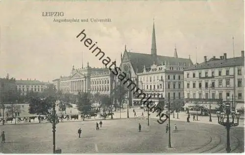 Leipzig - Augustusplatz - Universität - Strassenbahn - Verlag Kaufhaus Brühl Leipzig