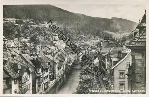 Wildbad - König-Karl Strasse - Foto-AK - Verlag Dr. A. Semank Frankfurt a. M.