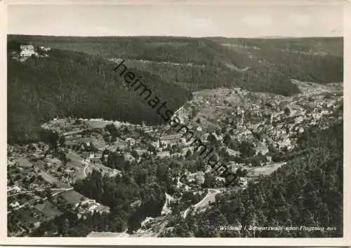 Wildbad - Fliegeraufnahme Strähle - Foto-AK Grossformat - Verlag A. Weber & Co. Stuttgart