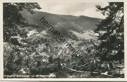 Wildbad von der Paulinen Höhe - Foto-AK - Verlag Dr. A. Semank Frankfurt a. M.