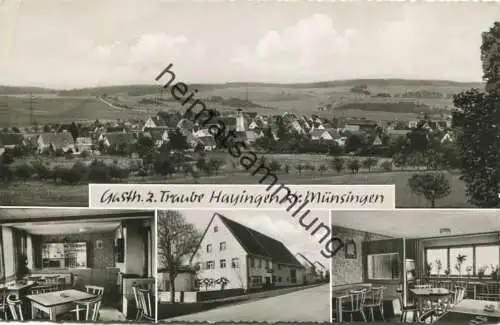 Hayingen - Gasthaus zur Traube - Besitzer Karl Kolschefski - Foto-AK - Verlag Theo Leuze Pfullingen gel. 1961