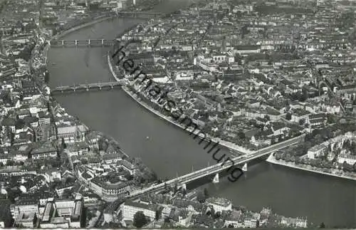 Basel - Luftaufnahme - Foto-AK 60er Jahre - Verlag Photoglob-Wehrli Zürich