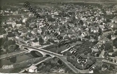 Rheine - Luftbild - Foto-AK - Cramers Kunstanstalt Dortmund gel. 1956