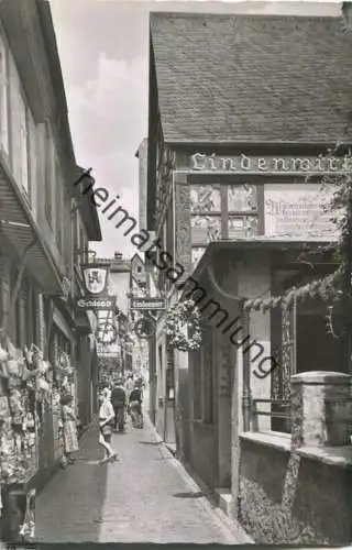 Rüdesheim - Drosselgasse - Foto-Ansichtskarte