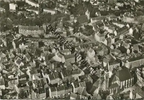Nürnberg - Burg und Sebalduskirche - Luftbild - Foto-AK Großformat 60er Jahre - Verlag Paul Janke Nürnberg