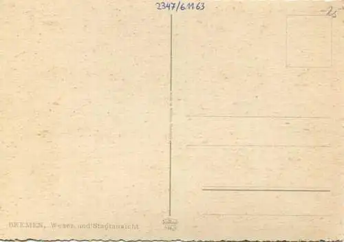 Bremen - Weser - Stadtansicht - AK Grossformat 60er Jahre