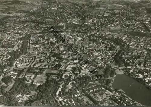 Münster - Stadtansicht mit Aasee - Luftaufnahme - Foto-AK Großformat 60er Jahre - Verlag N. Muddemann Münster