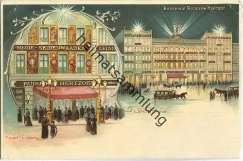 Berlin - Kaufhaus Rudolph Hertzog - Lithographie