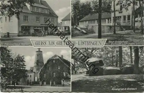 Osnabrück - Gretesch-Lüstringen - Feinkost Reffelt - Neue Waldschule - Verlag Ernst Levien Osnabrück 50er Jahre