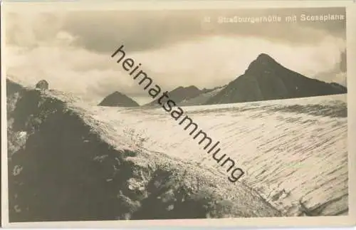 Strassburgerhütte mit Scesaplana - Foto-Ansichtskarte - Verlag G. Heinzle 's Erben Bludenz