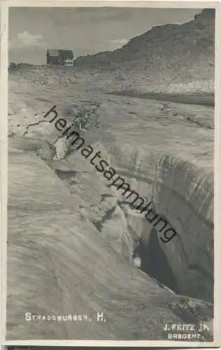 Strassburger Hütte - Sektion Mannheim - Foto-Ansichtskarte - Verlag J. Fritz jr. Bregenz