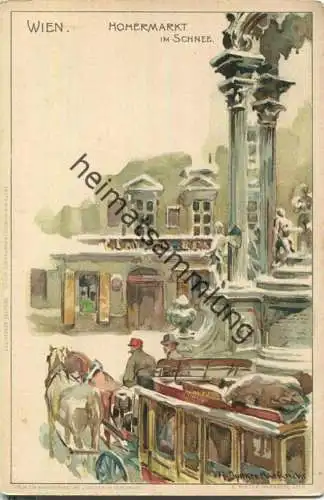 Wien - Hohermarkt im Schnee - Künstler-Ansichtskarte H. Junker Karlsruhe - Verlag J. Velten Karlsruhe um 1900
