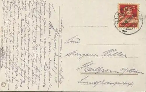 Schweiz - Glarus gegen die Freiberge gel. 1926