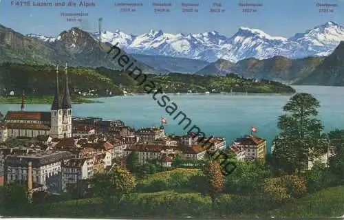 Schweiz - Luzern und die Alpen gel. 1931