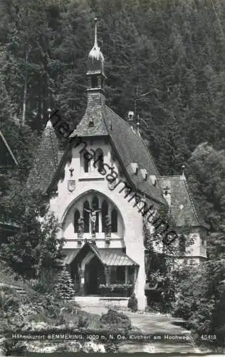 Semmering - Kirche am Hochweg - Foto-Ansichtskarte - Verlag P. Ledermann Wien