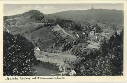 Lippische Schweiz mit Hermannsdenkmal - Verlag Römer-Karte Detmold