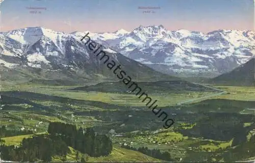 Schweiz - Aussicht vom Bachtel-Kulm - Schäniserberg - Mürtschenstock gel. 1929